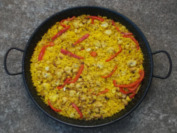 paella de bacalao y coliflor