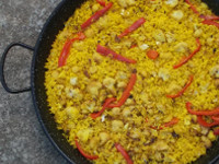 receta de paella de coliflor y bacalao